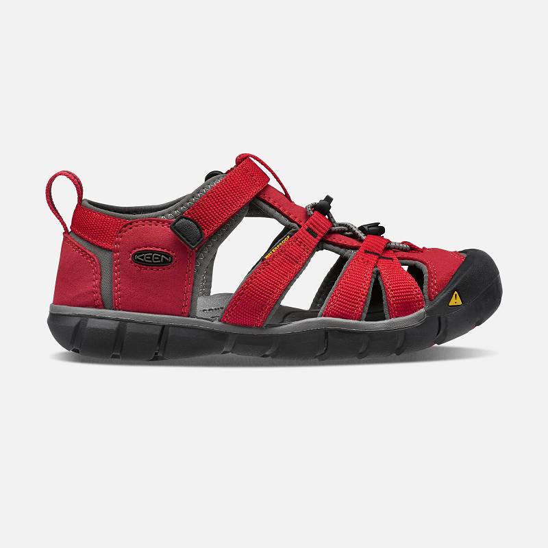 Keen Seacamp II CNX Wassersandalen Kinder DE-70526 Racing Red/Gargoyle - Keen Kinderschuhe Rot